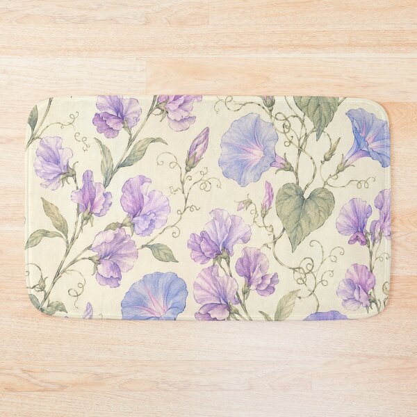 Item preview, Vintage Botanical Morning Glory and Sweet Pea Pattern designed and sold by Owcomm.
