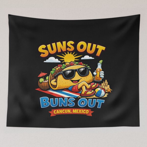 Item preview, Cancun Mexico Vacation Buns Out Relaxing Character designed and sold by Tsugraf Designs.