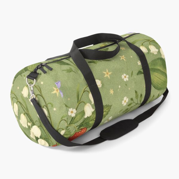 Item preview, Vintage Woodland Botanical Pattern with Strawberries and Wildflowers designed and sold by Owcomm.