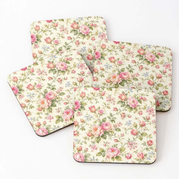 Item preview, Vintage Shabby Chic Pink Rose Floral Pattern designed and sold by Owcomm.
