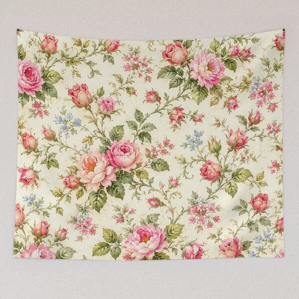 Item preview, Vintage Shabby Chic Pink Rose Floral Pattern designed and sold by Owcomm.
