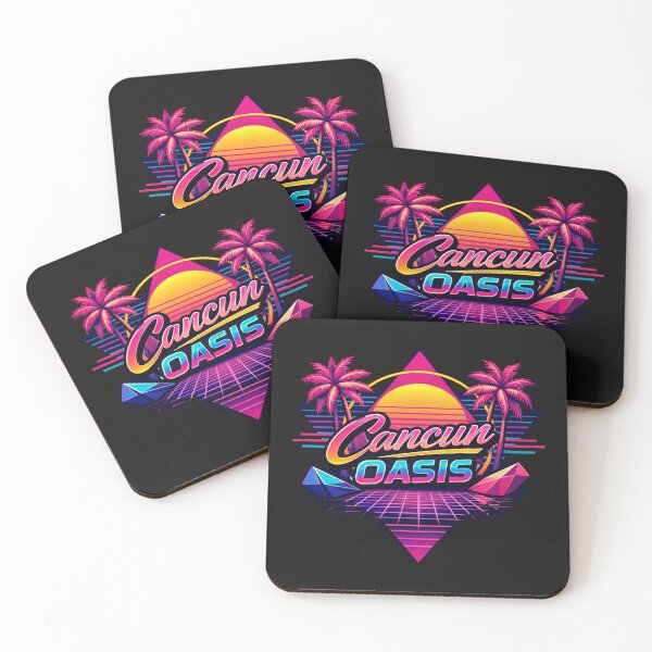 Item preview, Cancun Mexico Synthwave 80s Aesthetic Travel designed and sold by Tsugraf Designs.