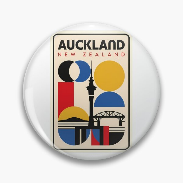 Item preview, Retro Auckland New Zealand Geometric Cityscape Skyline designed and sold by k3rstman1.