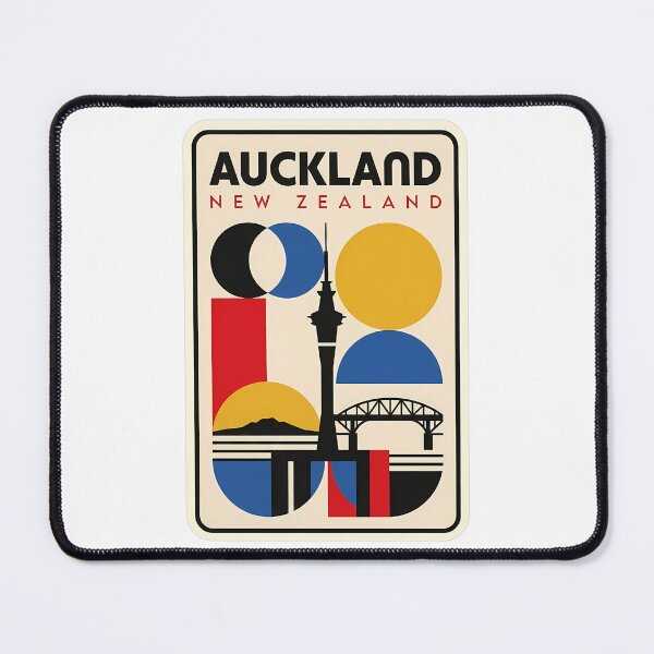 Item preview, Retro Auckland New Zealand Geometric Cityscape Skyline designed and sold by k3rstman1.