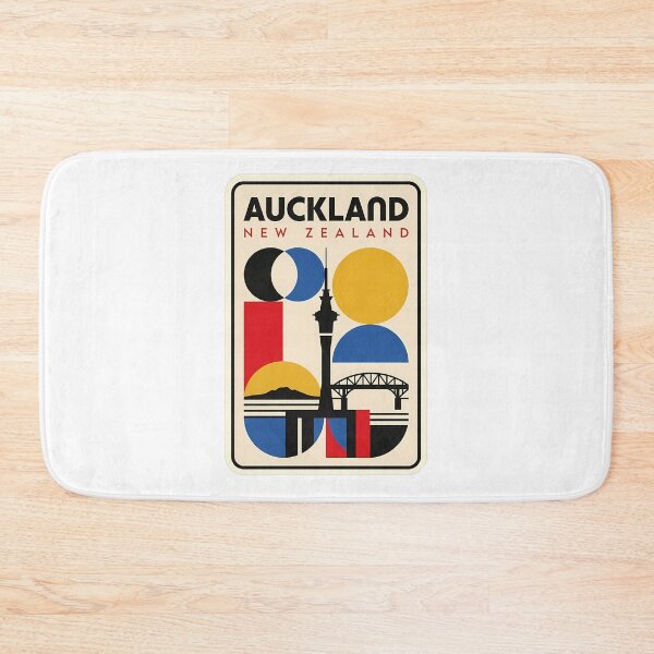 Item preview, Retro Auckland New Zealand Geometric Cityscape Skyline designed and sold by k3rstman1.