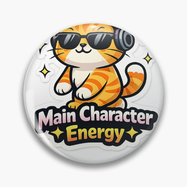 Item preview, Main Character Energy Cool Cat Sticker designed and sold by OrbitMood.