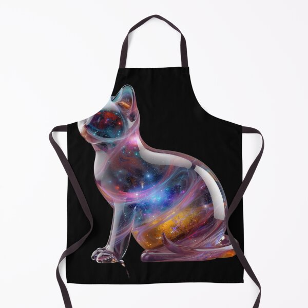 Item preview, Cosmic Galaxy Glass Cat Art Figurine designed and sold by ItzLacarth.
