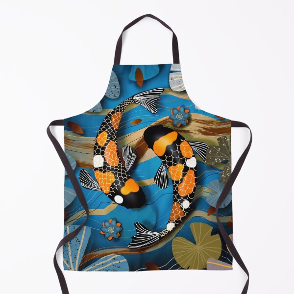 Item preview, Tranquil Yin Yang Koi Watergarden Serene Japanese Fishpond designed and sold by Karin Taylor.