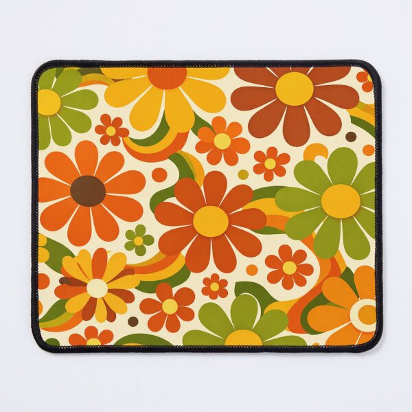 Item preview, Retro 70s Floral Pattern Groovy Flower Power designed and sold by Owcomm.