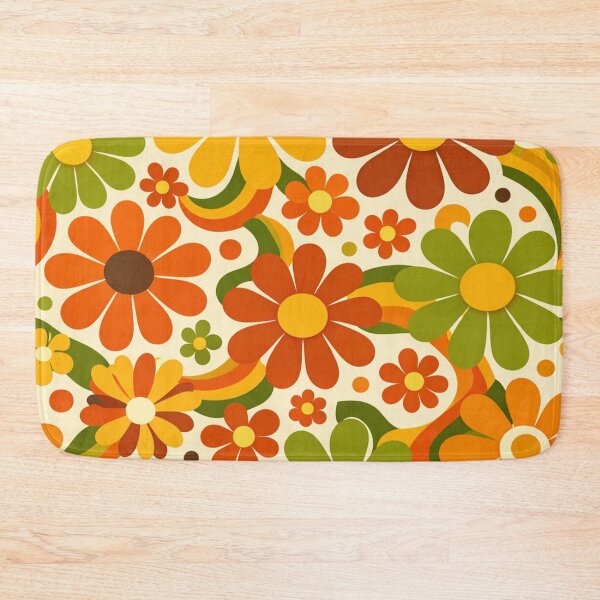 Item preview, Retro 70s Floral Pattern Groovy Flower Power designed and sold by Owcomm.