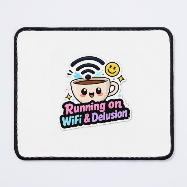 Item preview, Running On WiFi And Delusion Sticker designed and sold by OrbitMood.