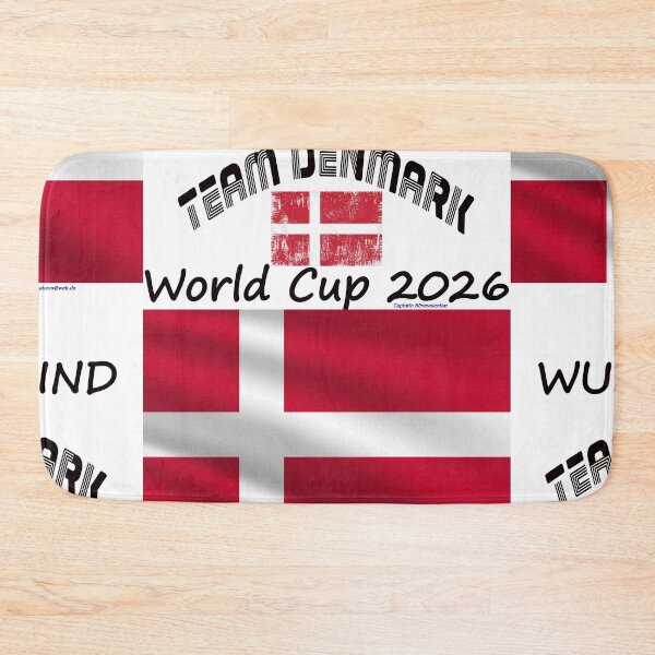 Aperçu de l'œuvre T-shirt de supporter du Danemark pour la Coupe du Monde de la FIFA, 2026 (DK) créée et vendue par cabevo.