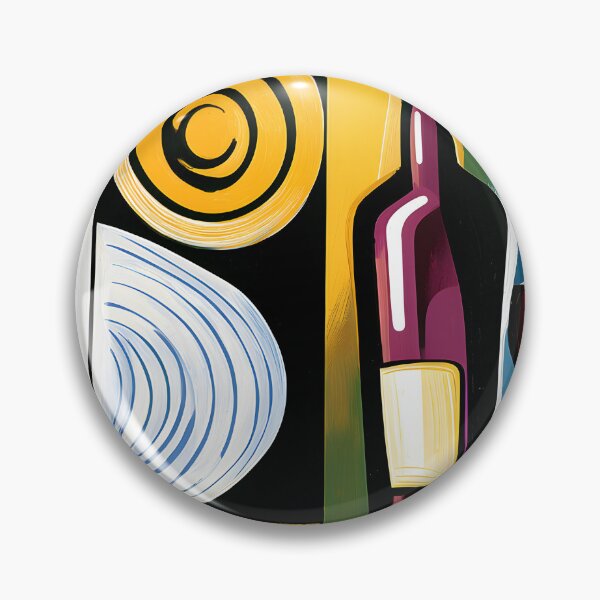 Item preview, Wine Still Life Reimagined- Bold Geometric Elegance in Vibrant Contemporary Colors designed and sold by OlfactoART Studio.