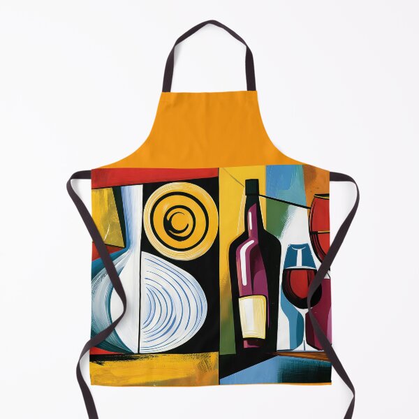 Item preview, Wine Still Life Reimagined- Bold Geometric Elegance in Vibrant Contemporary Colors designed and sold by OlfactoART Studio.