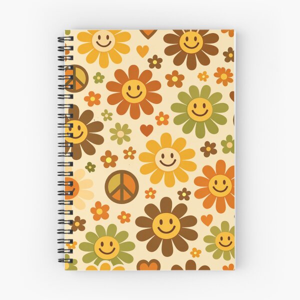 Item preview, Retro 70s Smiley Flower Power Seamless Pattern designed and sold by Owcomm.