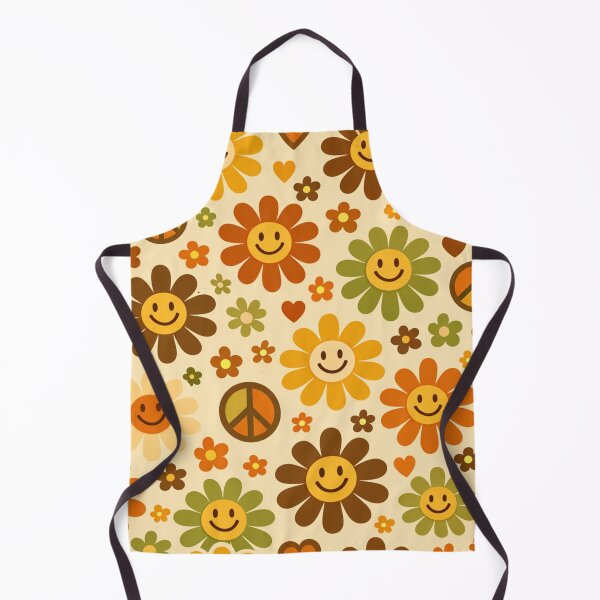 Item preview, Retro 70s Smiley Flower Power Seamless Pattern designed and sold by Owcomm.