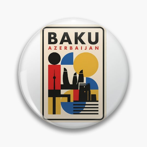 Item preview, Baku Azerbaijan Retro Geometric Abstract Travel designed and sold by k3rstman1.