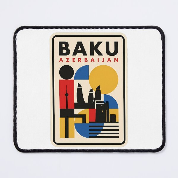 Item preview, Baku Azerbaijan Retro Geometric Abstract Travel designed and sold by k3rstman1.