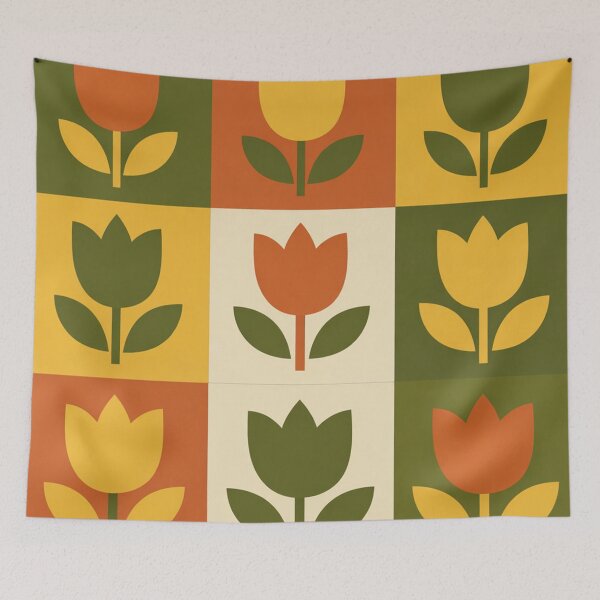 Item preview, Retro Mid Century Tulip Pattern designed and sold by Owcomm.
