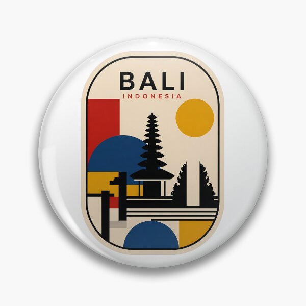Item preview, Bali Indonesia Travel Poster Geometric Abstract Art designed and sold by k3rstman1.