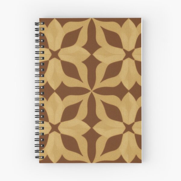 Item preview, Symmetric Floral Tile Pattern in Ochre and Brown designed and sold by Owcomm.