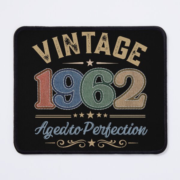 Item preview, Vintage 1962 Aged to Perfection Retro Birthday Design | Born in 1962 | Embroidered Denim Style designed and sold by Silaris Designs.