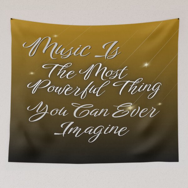 Item preview, Music Is The Most Powerful Thing designed and sold by BrightrDayMusicArt.
