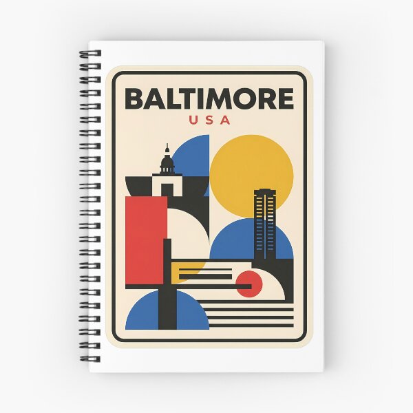 Item preview, Abstract Baltimore Maryland Retro Geometric Travel Poster designed and sold by k3rstman1.