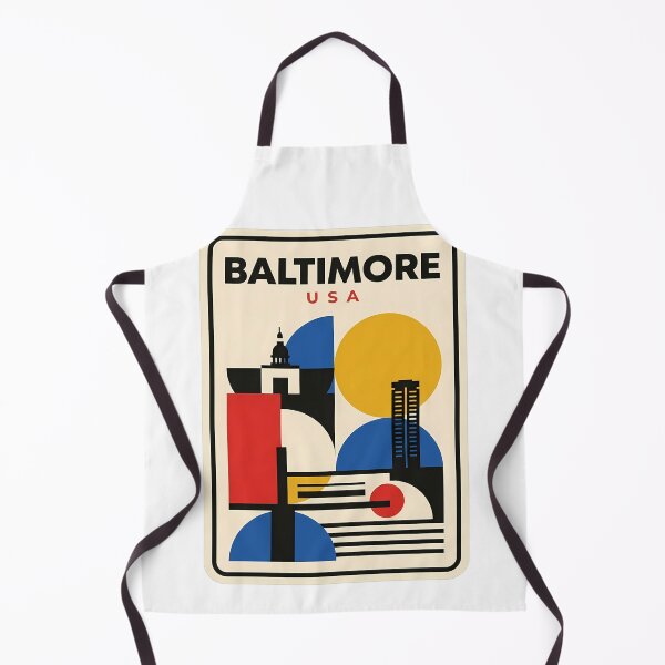 Item preview, Abstract Baltimore Maryland Retro Geometric Travel Poster designed and sold by k3rstman1.