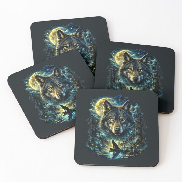 Item preview, Wild Spirit Under The Moonlight | Wolf designed and sold by skkyfaithArtz.