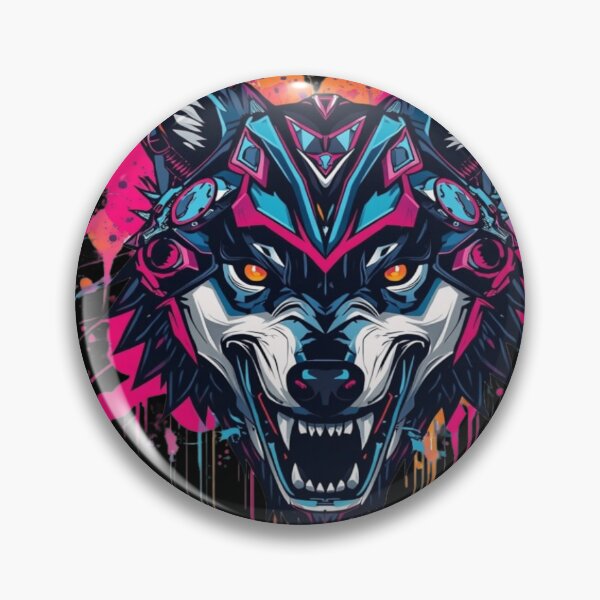 Item preview, Cyberpunk Wolf Mecha Splash Art Portrait designed and sold by ItzLacarth.