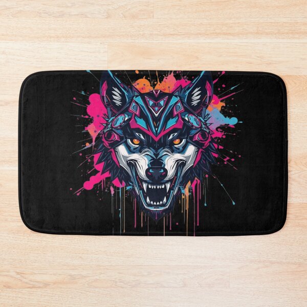 Item preview, Cyberpunk Wolf Mecha Splash Art Portrait designed and sold by ItzLacarth.