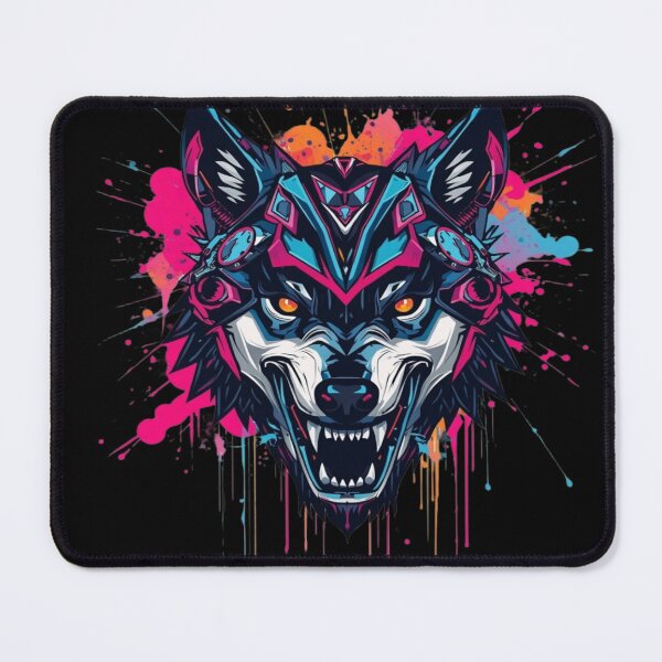 Item preview, Cyberpunk Wolf Mecha Splash Art Portrait designed and sold by ItzLacarth.