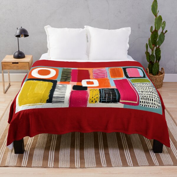 Item preview, Playful Geometry in Bold Color - Dynamic Rectangles and Circles in Modern Abstract Harmony designed and sold by OlfactoART Studio.