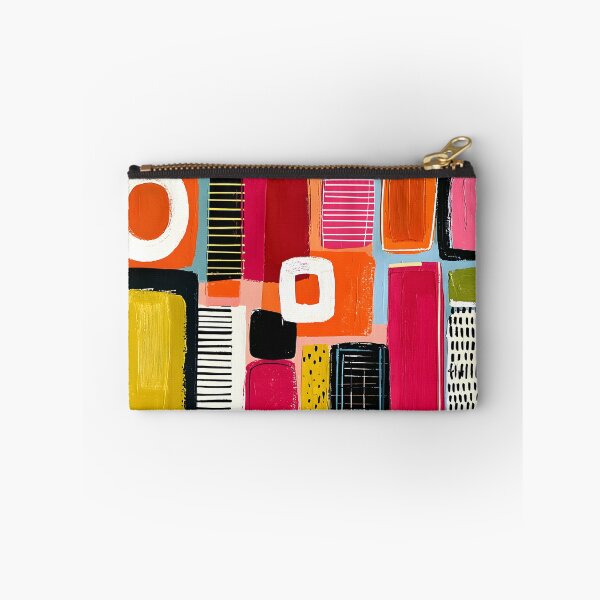 Item preview, Playful Geometry in Bold Color - Dynamic Rectangles and Circles in Modern Abstract Harmony designed and sold by OlfactoART Studio.