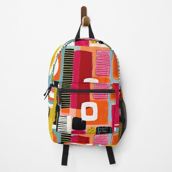 Item preview, Playful Geometry in Bold Color - Dynamic Rectangles and Circles in Modern Abstract Harmony designed and sold by OlfactoART Studio.