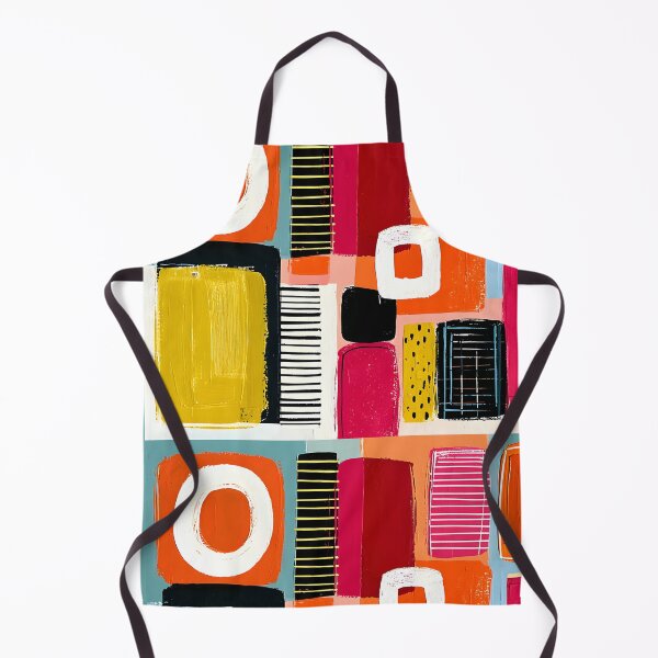 Item preview, Playful Geometry in Bold Color - Dynamic Rectangles and Circles in Modern Abstract Harmony designed and sold by OlfactoART Studio.