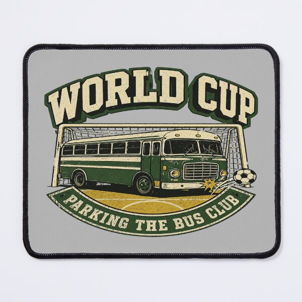 Item preview, World Cup Parking The Bus Club Retro Soccer Joke designed and sold by POD DYNASTY.