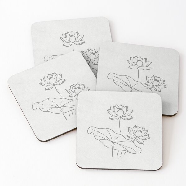 Item preview, Minimalist Lotus Flowers Elegant Line Art designed and sold by Owcomm.