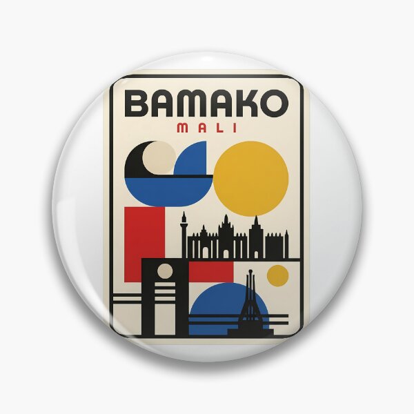 Item preview, Bamako Mali African City Minimalist Geometric Travel designed and sold by k3rstman1.