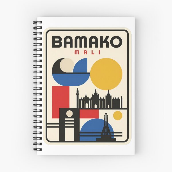 Artikelvorschau, Bamako, Mali, Afrikanische Stadt, Minimalistisches geometrisches Reisen entworfen und verkauft von k3rstman1.