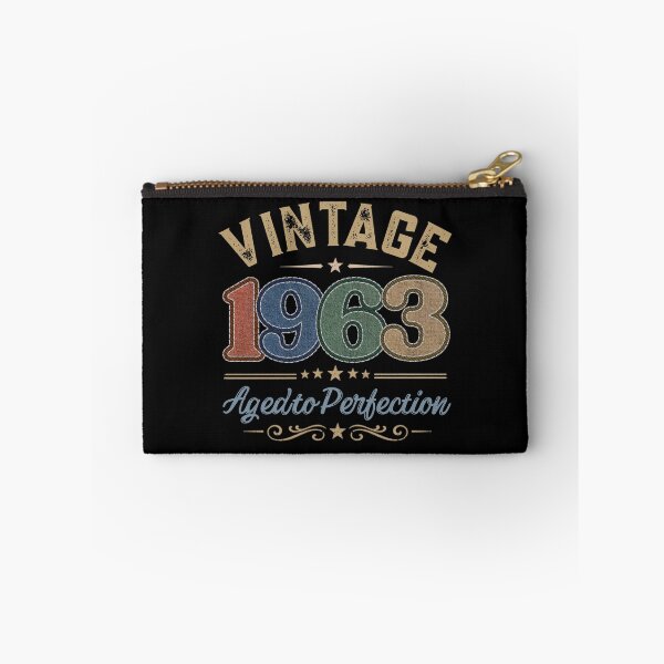 Item preview, Vintage 1963 Aged to Perfection Retro Birthday Design | Born in 1963 | Embroidered Denim Style designed and sold by Silaris Designs.