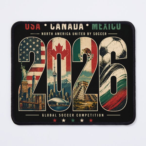 Artikelvorschau, USA Kanada Mexiko 2026 Fußball entworfen und verkauft von Simo Studio.
