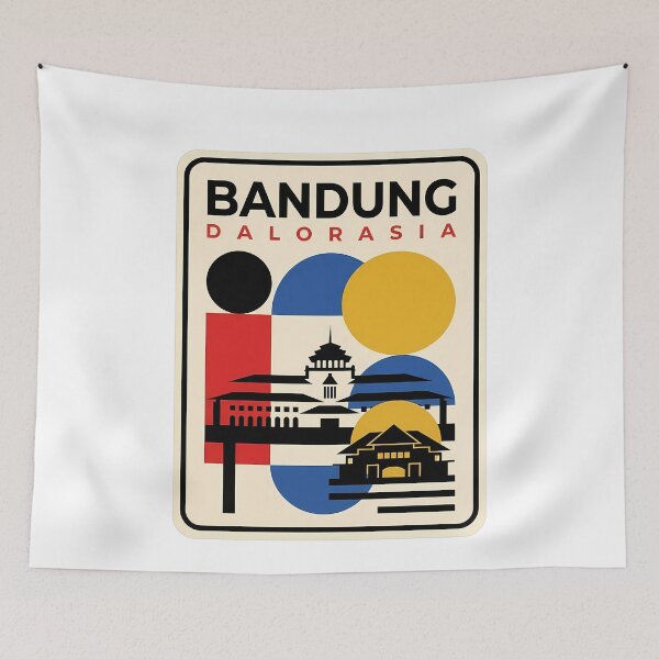 Item preview, Bandung Indonesia Gedung Sate Vintage Retro Landmark designed and sold by k3rstman1.