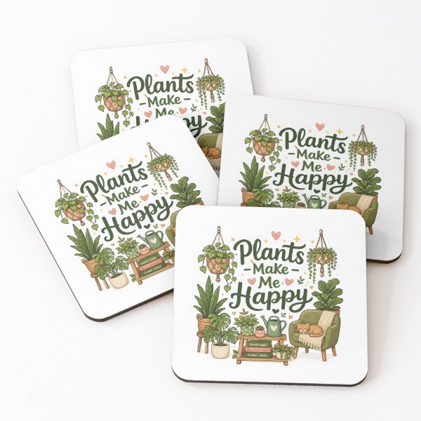 Item preview, Plants Make Me Happy Botanical Sticker designed and sold by CozypagesStudio.