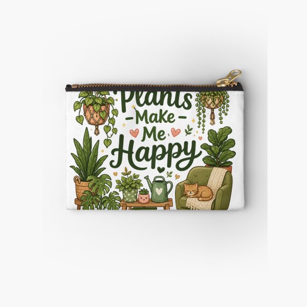 Item preview, Plants Make Me Happy Botanical Sticker designed and sold by CozypagesStudio.