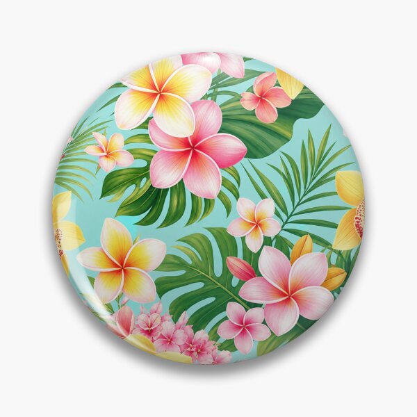 Item preview, Tropical Plumeria and Orchid Floral Pattern designed and sold by Owcomm.