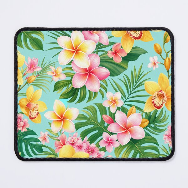 Item preview, Tropical Plumeria and Orchid Floral Pattern designed and sold by Owcomm.