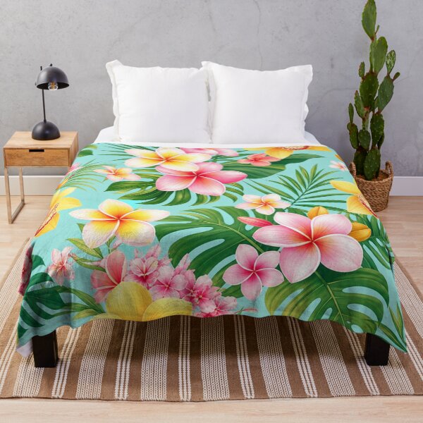 Item preview, Tropical Plumeria and Orchid Floral Pattern designed and sold by Owcomm.