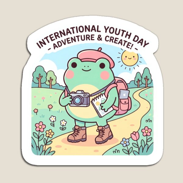 Item preview, Cute Frog Artist Walking Through Sunny Nature designed and sold by AbanoubStore.